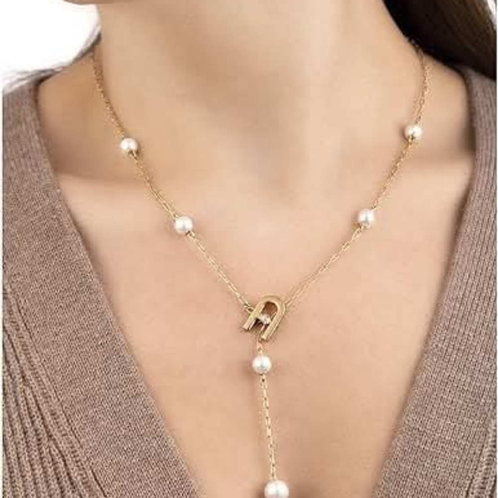 Furla Arch Pearl Necklace With Dustbag and Box Full Inclusion NWT - Picture 3 of 13